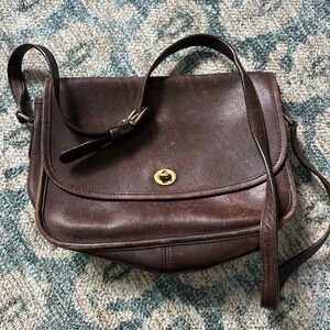 Coach Brown Leather Crossbody Bag